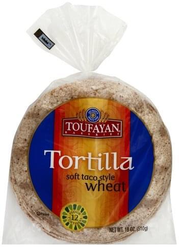 Toufayan Soft Taco Style Wheat Tortilla, 510 gr