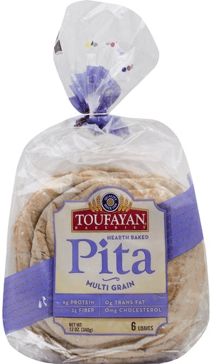 Toufayan Pita Bread, Multi Grain, 6 ct