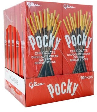 Glico Pocky Chocolate Covered Biscuit Sticks, 10 ct