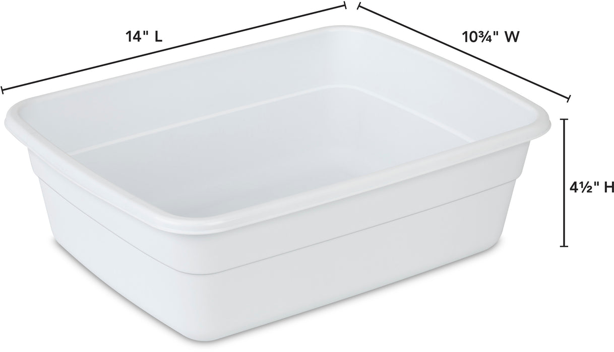 Sterilite Small Dishpan, White , 8 qt