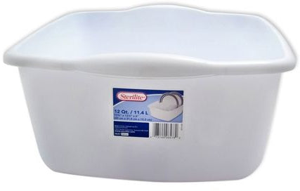 Sterilite 12 Qt. /11.4 L Dishpan, White