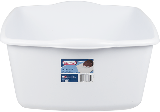 Sterilite 18-Quart Dishpan White, 0658, 18 qt