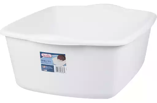 Sterilite 18-Quart Dishpan White, 0658, 18 qt