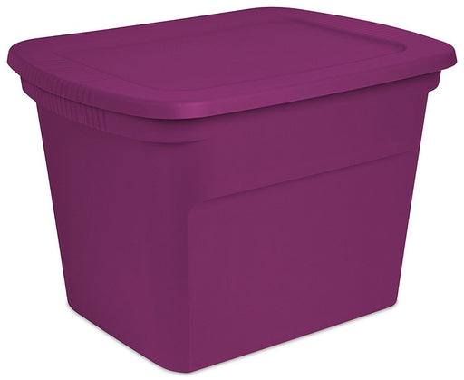 Sterilite 18 Gallon Latch and Carry Tote, Fuchsia, 23.5 x 18.38 x 16.13 inch