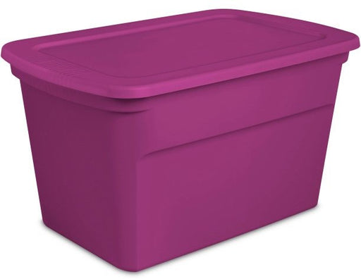 Sterilite 30 Gallon Latch and Carry Tote, Fuchsia, 30.5 x 20.25 x 17.13 inch