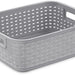 Sterilite Short Weave Basket, White, 5.3 x 15 x 12.3 inch