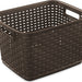 Sterilite Tall Weave Basket, Brown, 15 x 12.25 x 9.38 inch