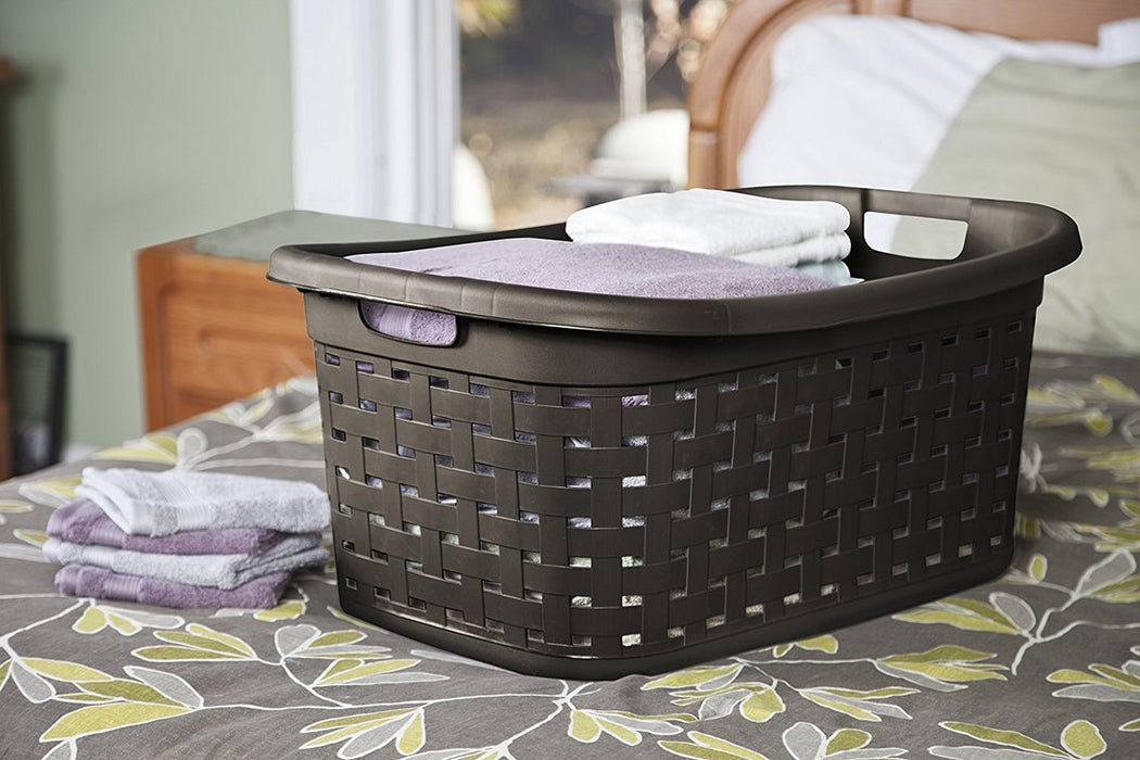 Sterilite Weave Laundry Basket, Brown, 26 x 18.38 x 12.5 inch