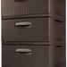 Sterilite Weave 3-Drawer Unit, Espresso, 20 x 19 x 32 inch