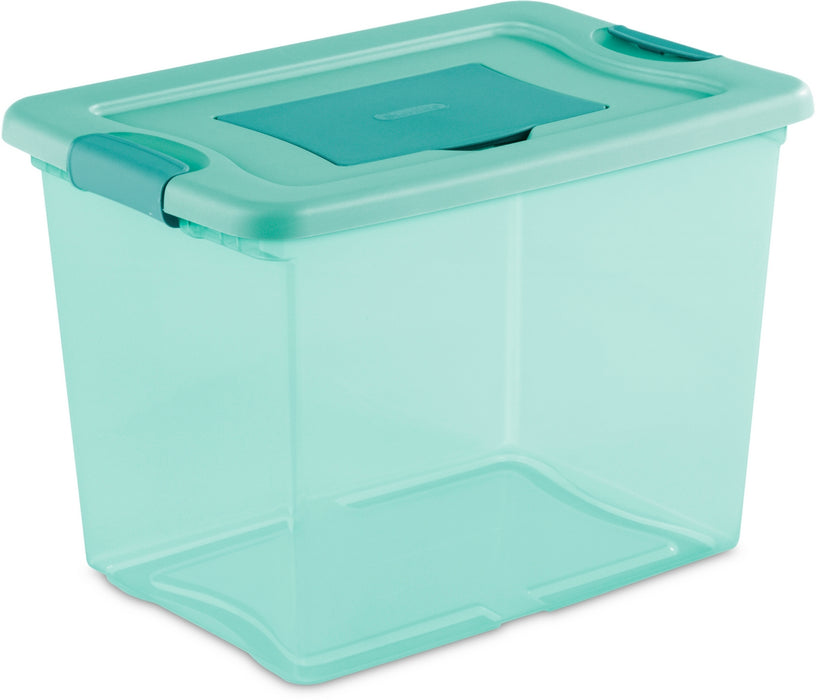 Sterilite 24 L Fresh Scent Box, Aqua Tint, 16.25 x 11.25 x 11.63 inch