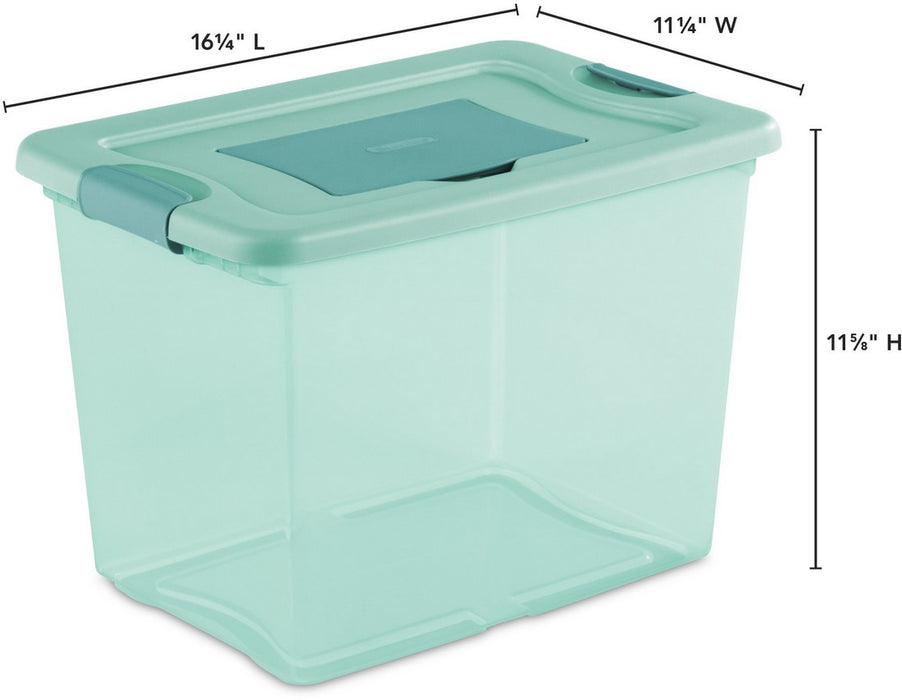 Sterilite 24 L Fresh Scent Box, Aqua Tint, 16.25 x 11.25 x 11.63 inch