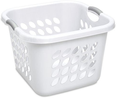 Sterilite 53 L Laundry Basket, White, 19 x 19 x 13.88 inch