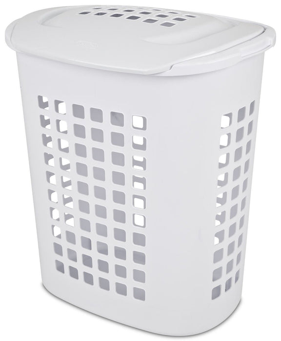 Sterilite Liter Lift-Top White Laundry Basket, 81 L