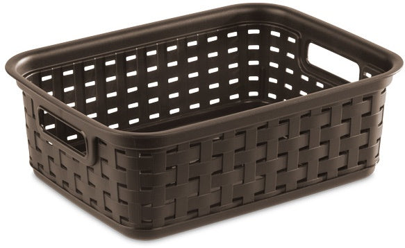 Sterlite Small Weave basket, Cement, 29.9 x 22.2 x 10.2 cm