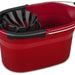 Sterilite 17.5 Quarts Mop Bucket, Red, 18.25 x 11.38  x 10.13 inch