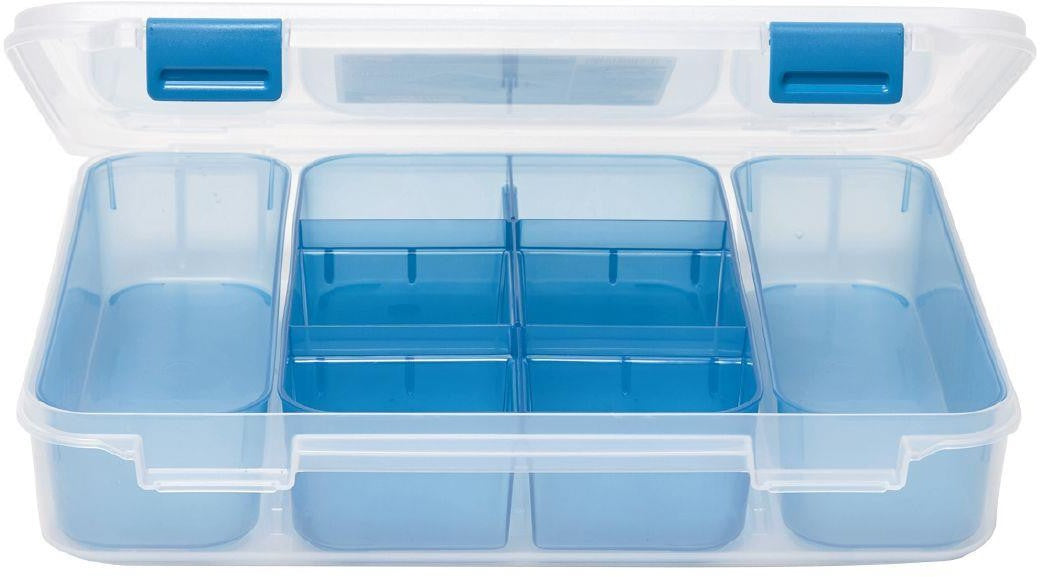 Sterillite Set of (2), Divided Case Storage (13.375 inch x 10.75 inch x 2.25 inch)