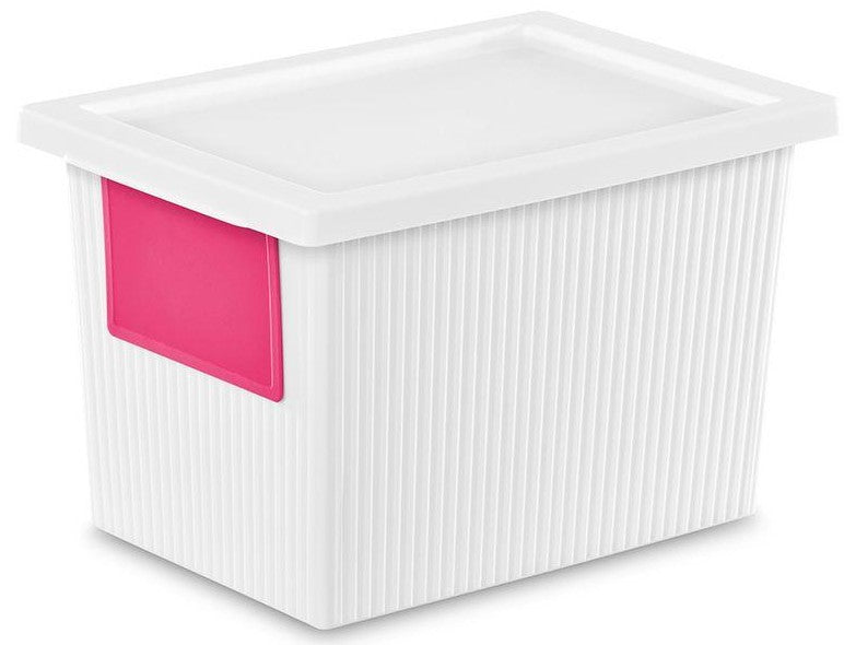 Sterilite 5.4 Quarts Storage Box with Write-On Labels, 10.38 x 7.13 x 6.5 inch