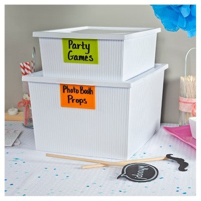 Sterilite 5.4 Quarts Storage Box with Write-On Labels, 10.38 x 7.13 x 6.5 inch