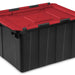 Sterilite 12 Gallon Hinged Lid Industrial Tote, 21.75 x 15.38 x 12.5 inch