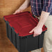 Sterilite 12 Gallon Hinged Lid Industrial Tote, 21.75 x 15.38 x 12.5 inch