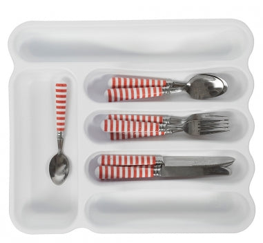 Sterilite 5 Compartment Plastic Cutlery Tray, 1 pc