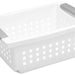 Sterilite Small Stacking Basket, White, 12.5 x 8.63 x 5.38 inch