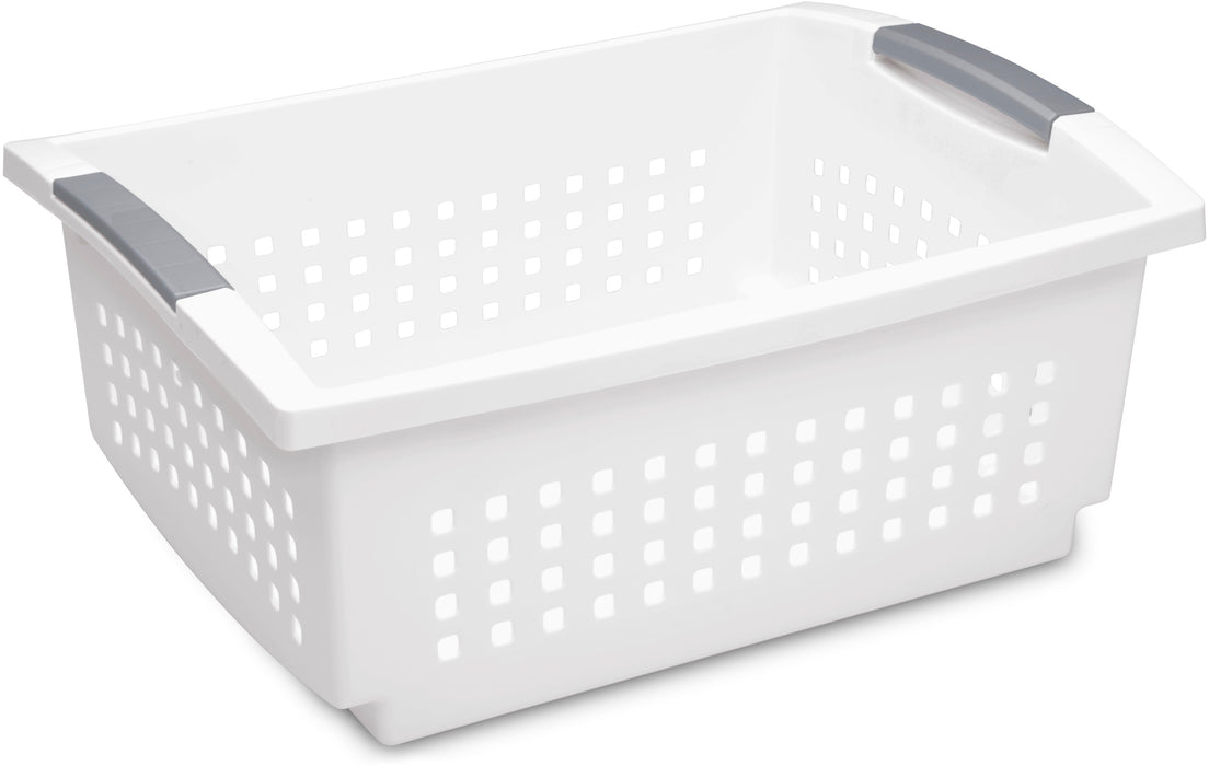 Sterilite Large Stacking Basket, White, 1 pc