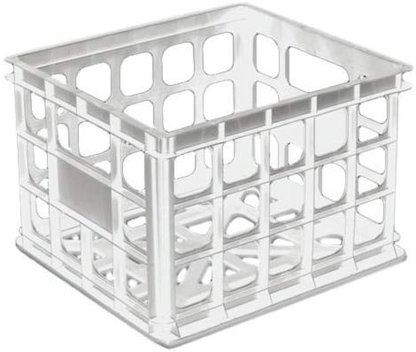 Sterilite Storage Crate, White, 1 pc