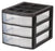 Sterilite Medium 3 Drawer Desktop Unit, 13.75 x 11 x 10.25 inch