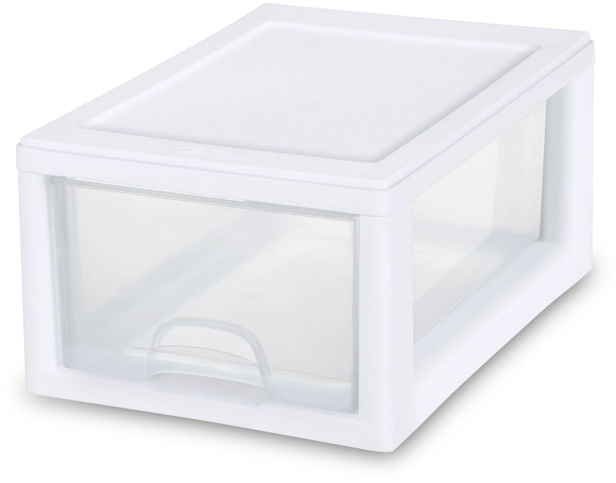 Sterilite 5.7-Liter Stacking Drawer, White, 1 pc