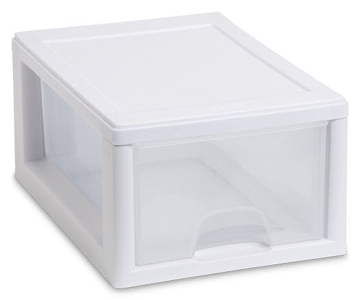 Sterilite 5.7-Liter Stacking Drawer, White, 1 pc