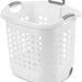 Sterilite Bushel Ultra Wheeled Laundry Basket, White, 21.13 x 16.75 x 22.13 inch