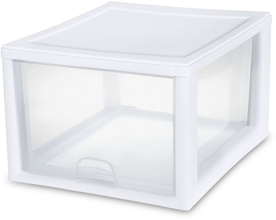 Sterilite 27-Quart Stacking Drawer, White, 1 pc