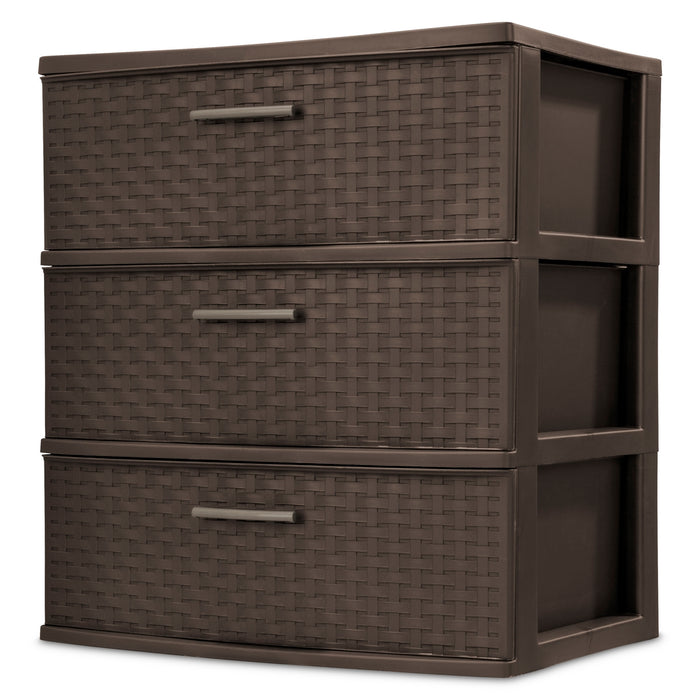 Sterilite 3 Drawer Wide Weave Tower, 12 lbs