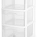 Sterilite 3 Drawer Cart, White, 36.8 x 32.1 x 65.1 cm