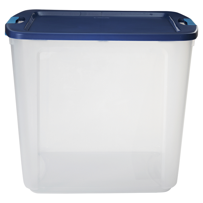 Sterilite Latch & Carry 26-Gallon Clear Base With True Blue Lid, 1 pc