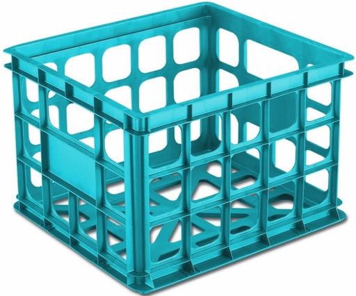 Sterilite Storage Crate, Blue Aquarium, 15.25 x 13.75 x 10.5 inch