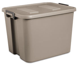 Sterilite 1742 Plastic Latch Tote Storage Container, 20 gl