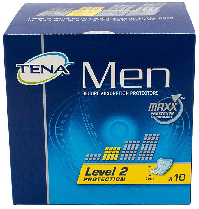 Tena Men Pads, Level 2 Protection, 10 ct