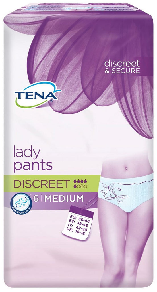 TENA LADY PANTS DISCREET M 6PZ - Farmaglobo