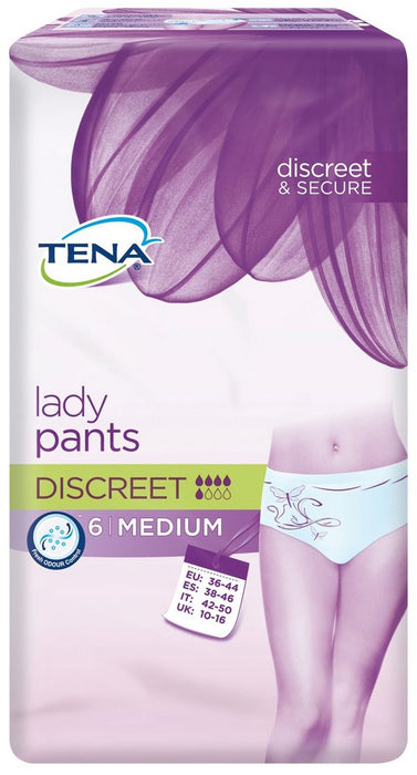 Tena Lady Pants, Discreet Size M, 6 ct