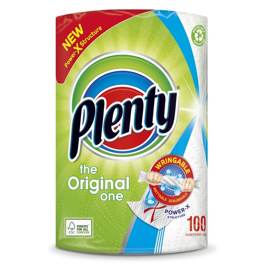 Plenty White Kitchen Towel, 100 Sheets, 1 ct