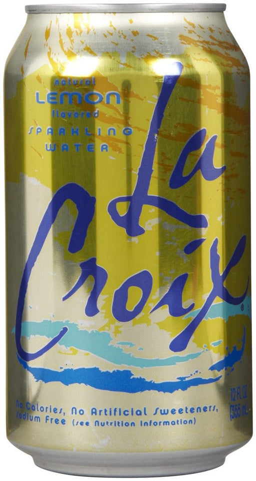 La Croix Lemon Flavored Sparkling Water Cans, Value Pack, 6 x 12 oz