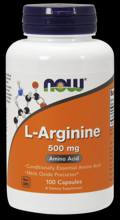 Now L-Arginine Amino Acid Capsules, 500 mg, 100 ct