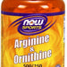 Now L-Arginine & Ornithine 500/250 Capsules, Protein Metabolism Support, 100 ct