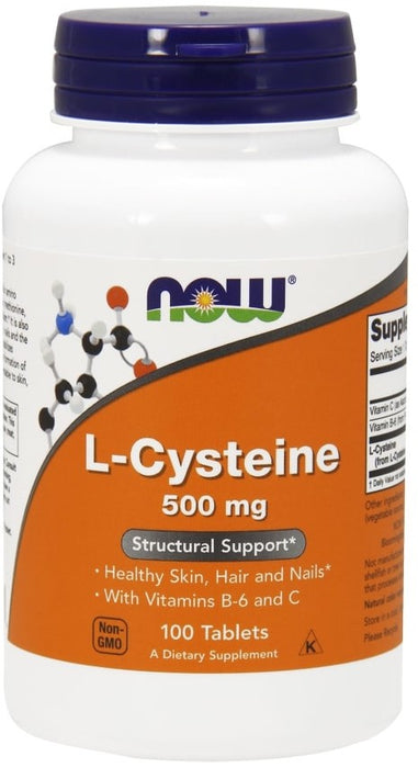 Now L-Cysteine 500 mg Tablets, Structural Support, 100 ct