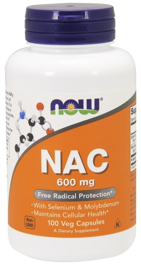 Now NAC 600 mg Veg Capsules, Free Radical Protection, 100 ct