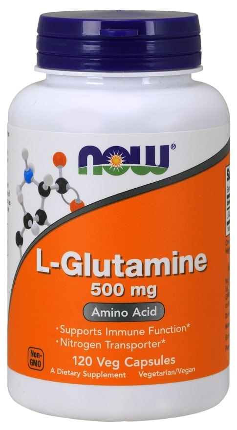 Now L-Glutamine 500 mg Capsules, Amino Acid, 120 ct