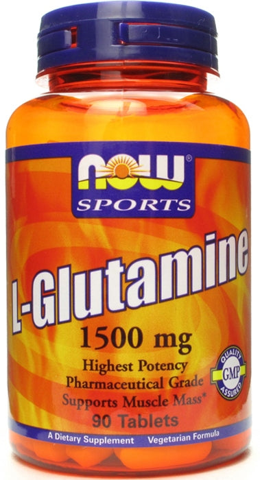 Now L-Glutamine Highest Potency Tablets, 1500 mg, 90 ct