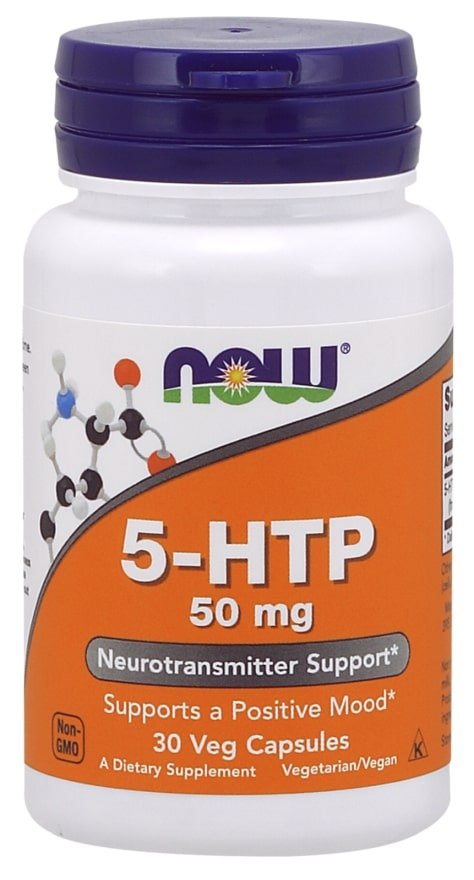 Now 5-HTP 50 mg Veg Capsules, Neorotransmitter Support, 30 ct